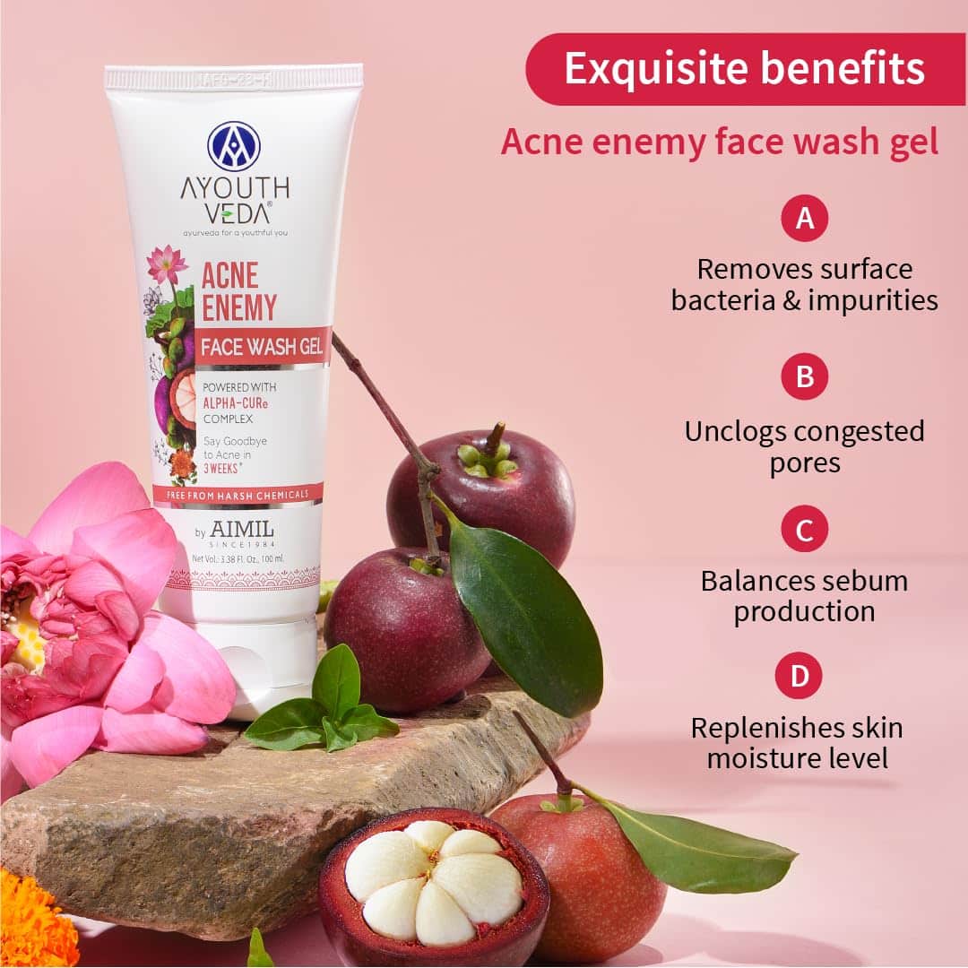 Aimil Ayouthveda Anti Acne CTM Regimen – Face Wash 100ml + Toner 100ml + Oil Control Cream 60g
