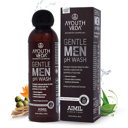 Aimil Ayouthveda Cosmetics Gentle Men pH Wash With pH Balanced Formula 180ml