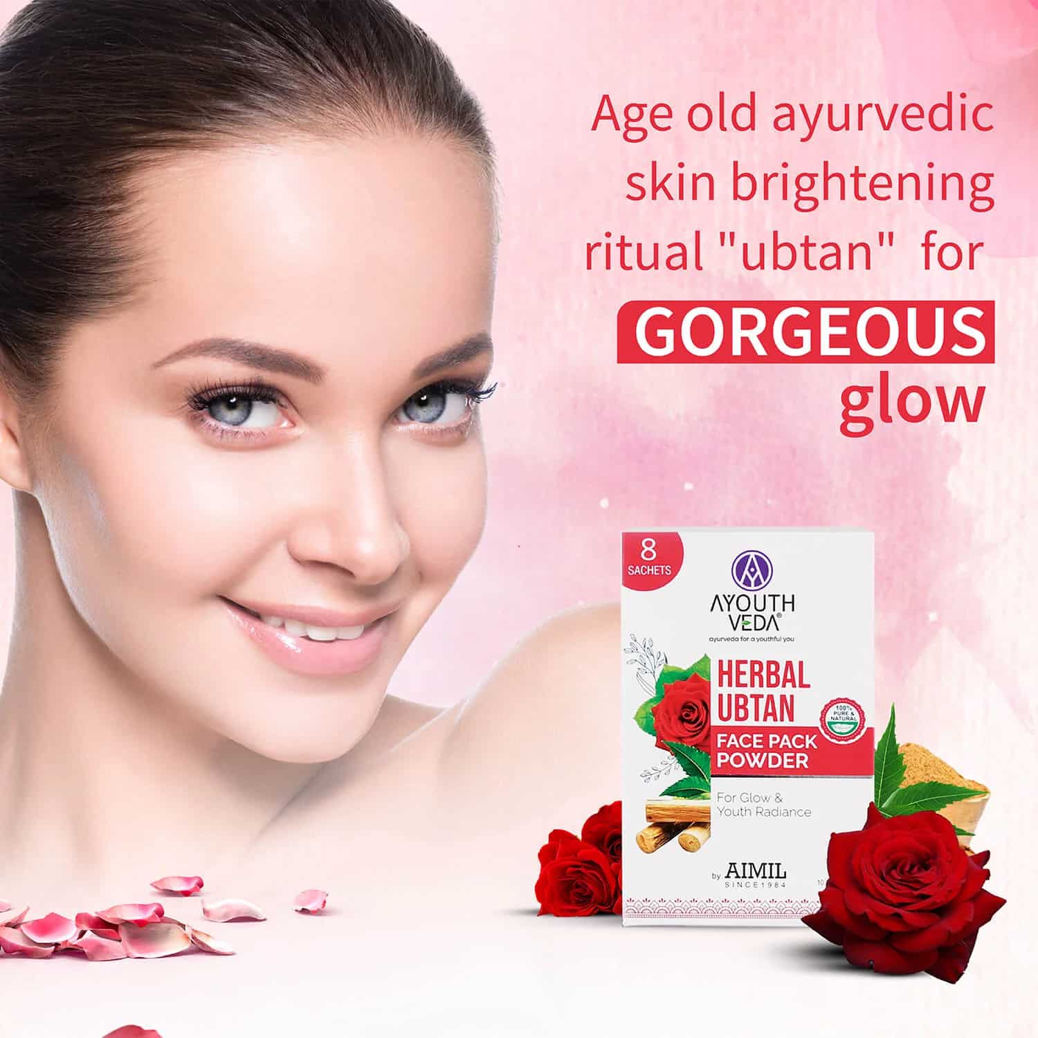 Ayouthveda Herbal Ubtan Ayurvedic Face Pack Powder – 80g