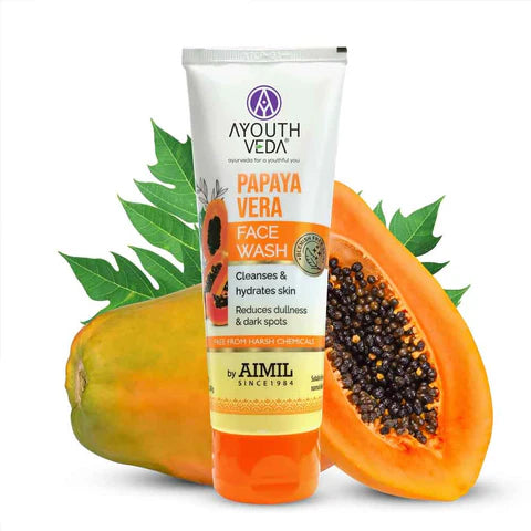 Aimil Ayouthveda Cosmetics Papaya Vera Face Wash 100gm