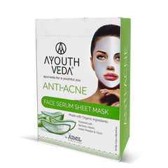 Aimil Ayouthveda Cosmetics Anti Acne Face Serum Sheet Mask 20g