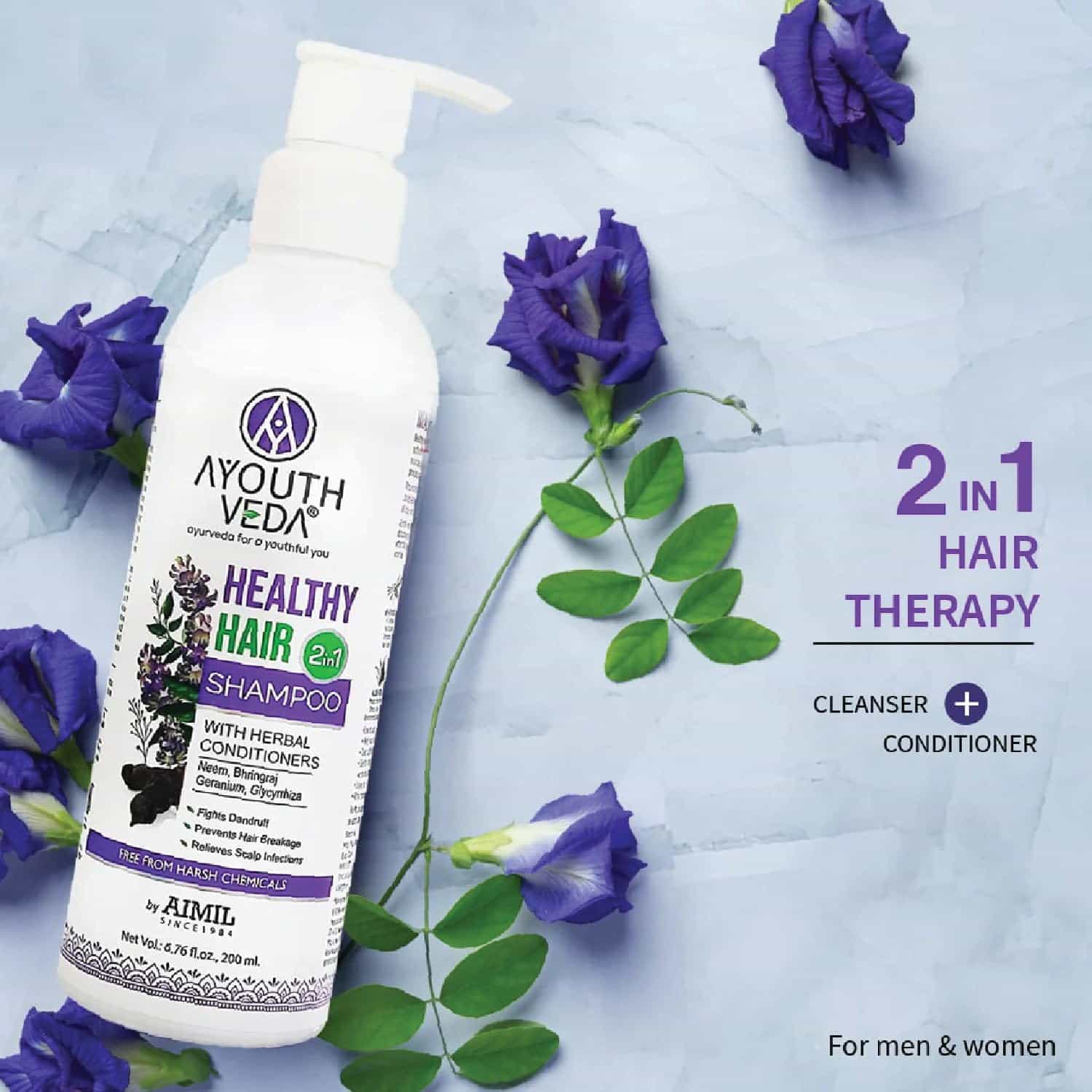 Aimil Ayouthveda Healthy Hair Shampoo with Bhringraj & Shikakai – 200ml