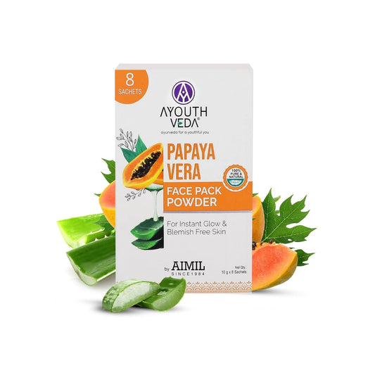 Aimil Ayouthveda Cosmetics Papaya Vera Face Pack Powder 80g