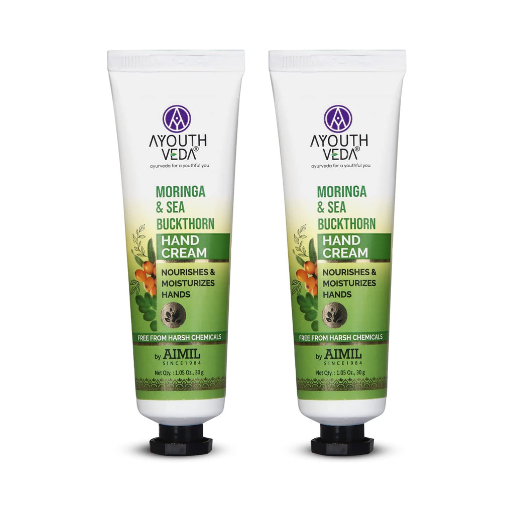 2 X Aimil Ayouthveda Cosmetics Moringa & Sea Buckthorn Hand Cream 30g