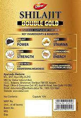 Dabur Ayurvedic Shilajit Double Gold 10 Tablets