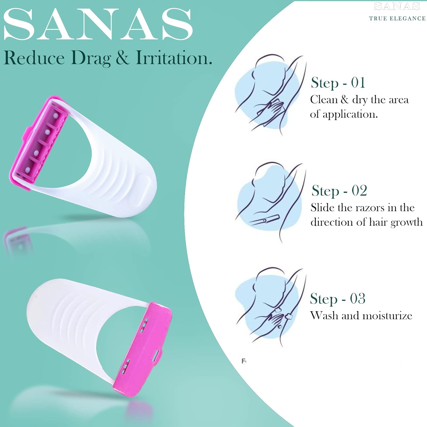 Actifit Disposal Razor For Women Resuable Instant & Painless Skin Blade Pack of 6