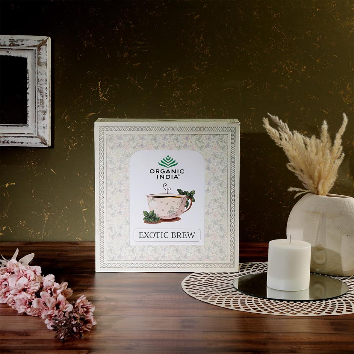 Organic India Exotic Brew Gift Box with Tea Infuser 3 X 100g