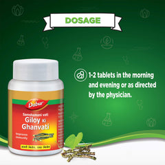 2 X Dabur Ayurvedic Giloy Ki Ghanvati 40 Tablets