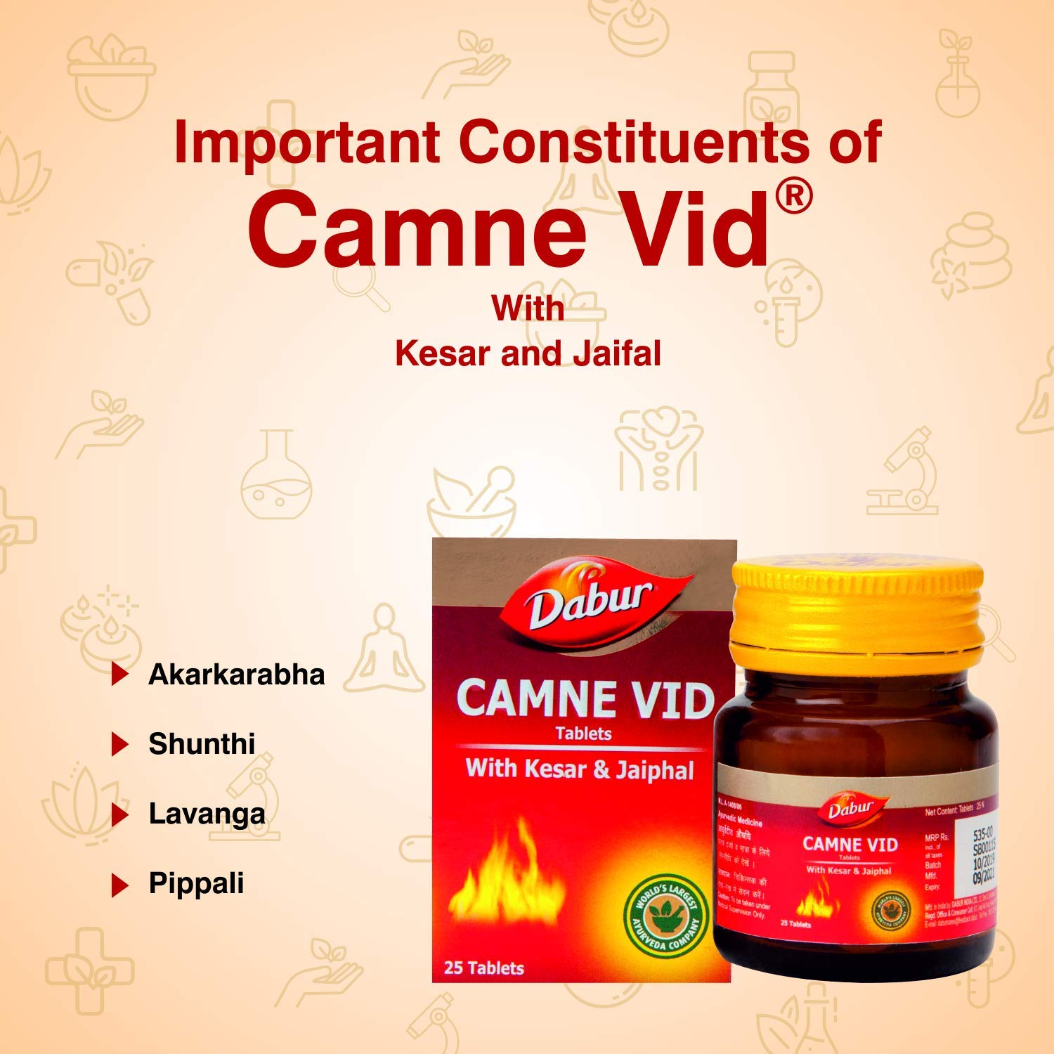 Dabur Ayurvedic Camne Vid 30 Tablets