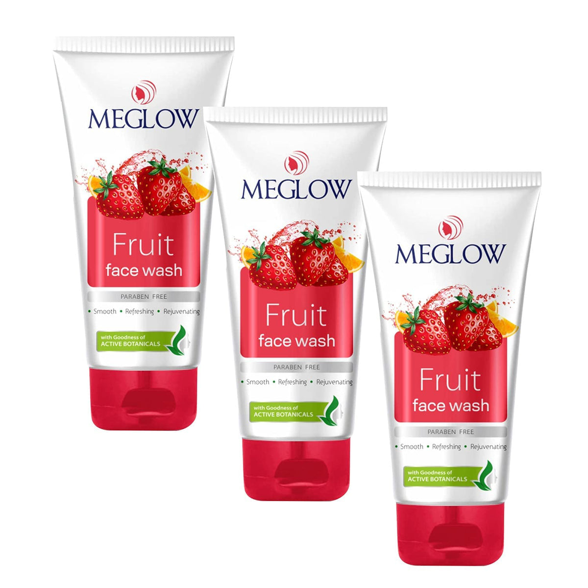 3 X Leeford Meglow Fruit Face Wash 70g