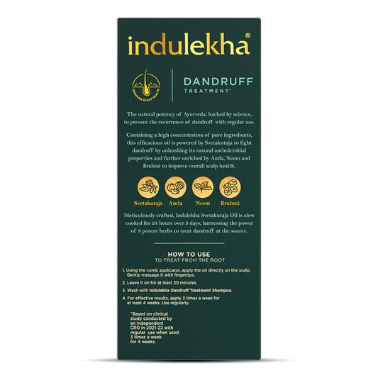 Indulekha Svetakutaja 100 % ayurvedisches medizinisches Haaröl zur Behandlung von Schuppen