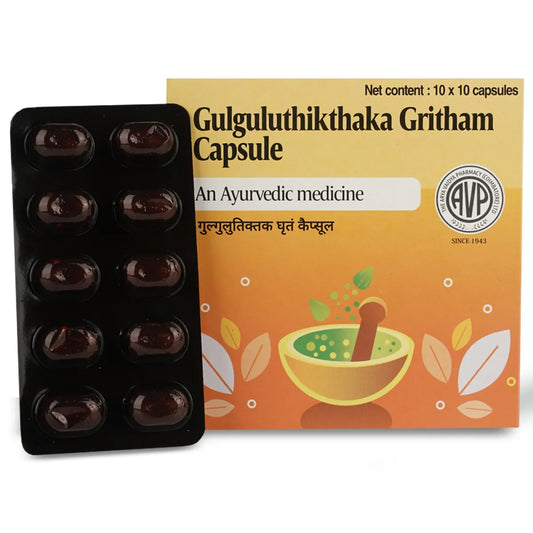 AVP Ayurvedic Gulguluthikthakam Gritham 100 Capsules