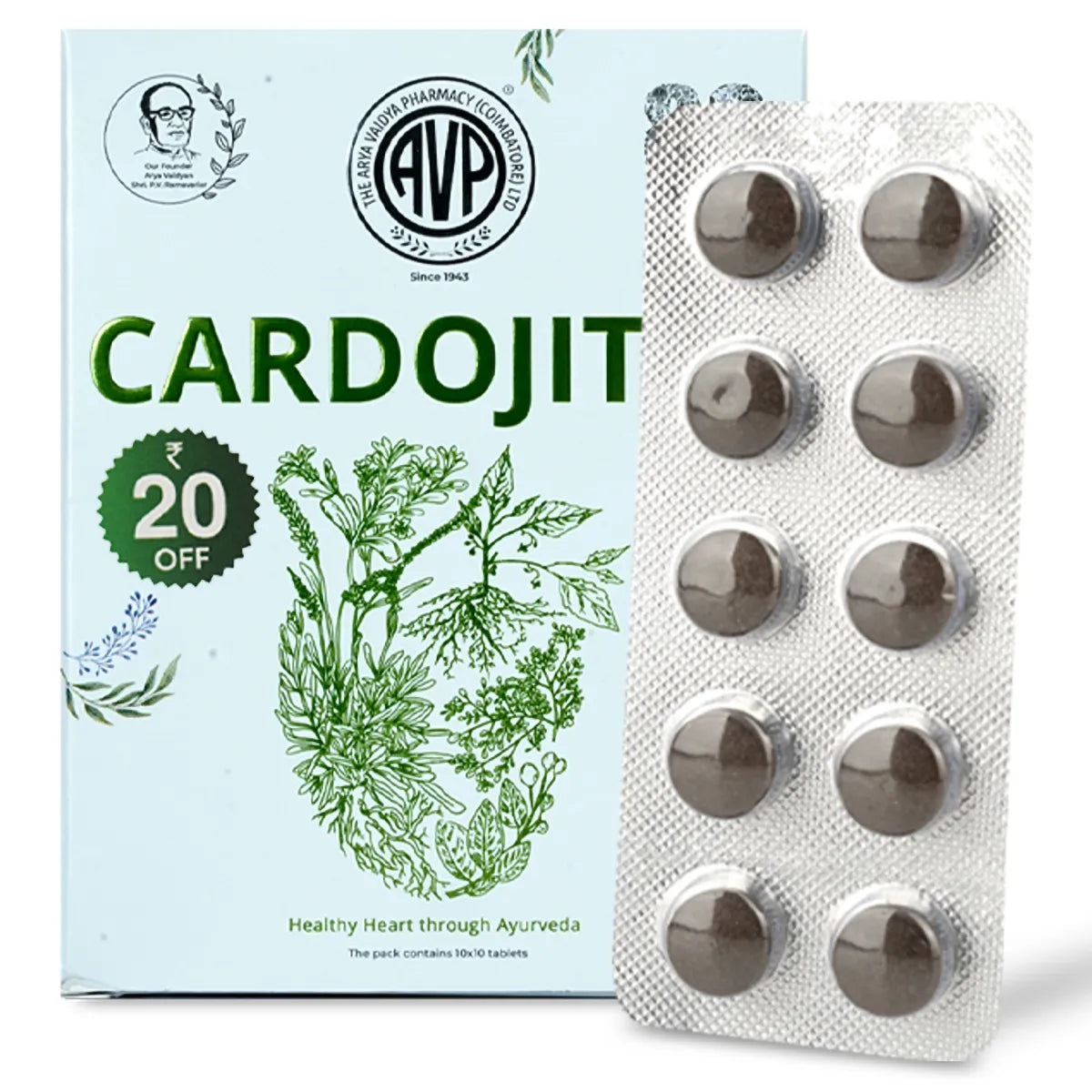 AVP Ayurvedic Cardojith 100 Tablets