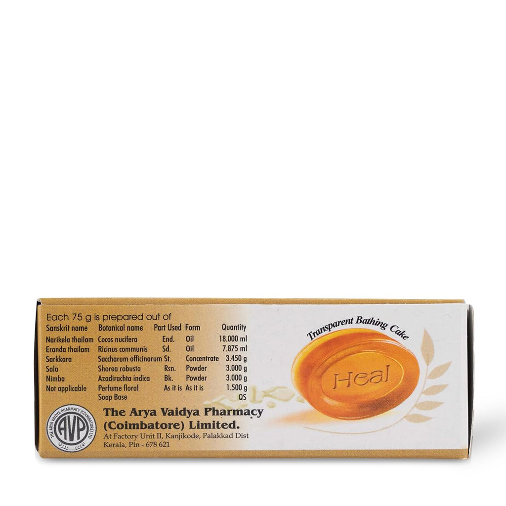 AVP Ayurvedic Heal Transparent Bathing Cake Soap 75gm