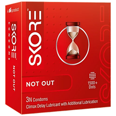 Skore Not Out Condoms 1500+ Dots Colored Climax Delay Condoms