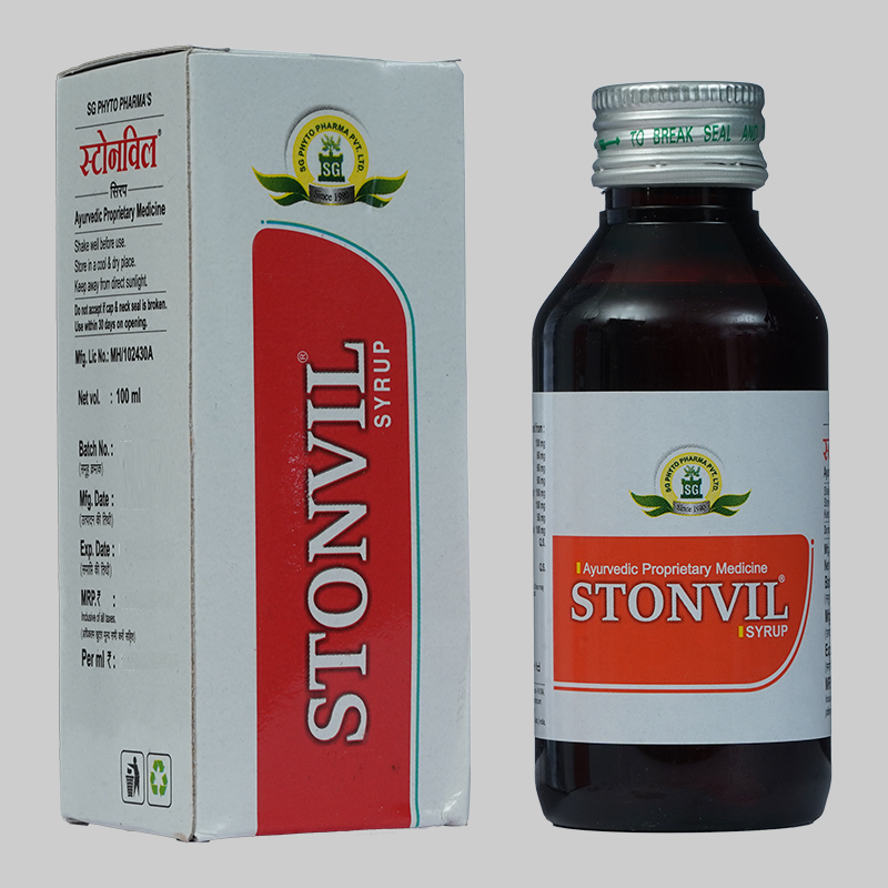 SG Phyto Pharma Ayurvedic Stonvil 120 & 550 Capsules & Syrup