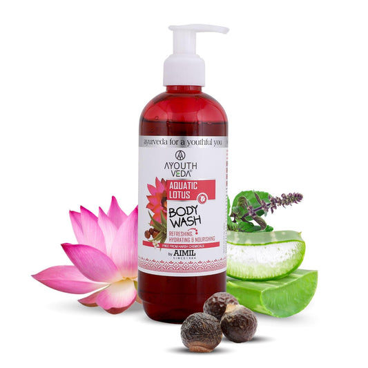 Aimil Ayouthveda Cosmetics Aquatic Lotus Body Wash With Super Hydrating & Refreshing Formula 300ml