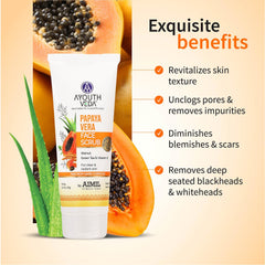 Aimil Ayouthveda Cosmetics Papaya Vera Scrub 100gm