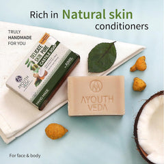 Aimil Ayouthveda Cosmetics Delicate Skin Pure Handmade Castile Soap With Neem & Tulsi 110g