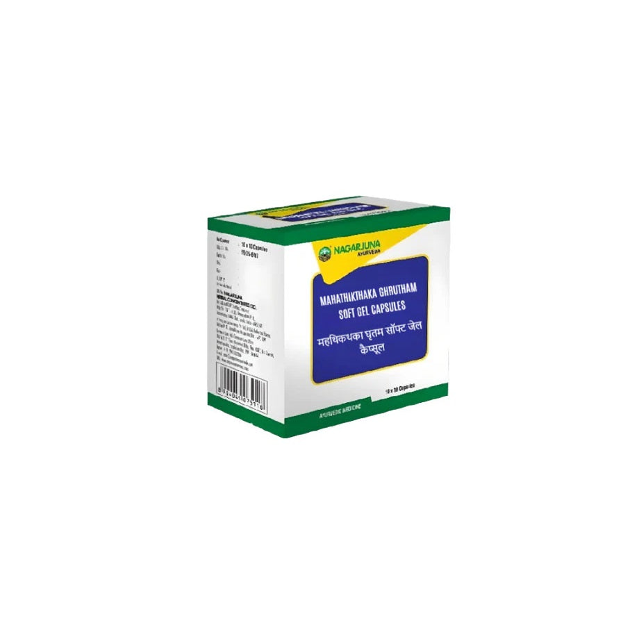 Nagarjuna Ayurvedic Mahathikthaka Ghrutham Soft Gel 50 Capsules