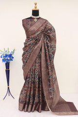 Bollywood Indian Pakistani Ethnic Party Wear Women Soft Pure Printed Self Design Semi Silk Saree/Sari