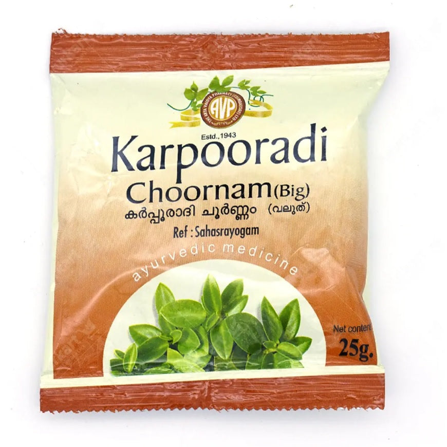 AVP Ayurvedic Karpooradi Choornam Powder (Big) 2 X 25g