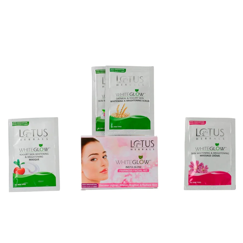 Lotus Herbals Cosmetics WhiteGlow InstaGlow Brightening 4 in 1 Facial Kit