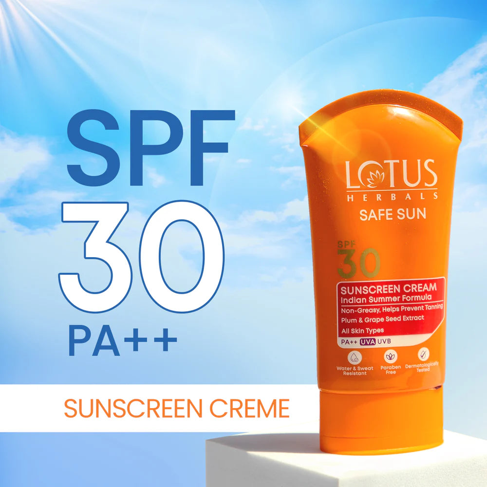 Lotus Herbals Cosmetics Safe Sun Sunscreen Cream SPF 30 PA++