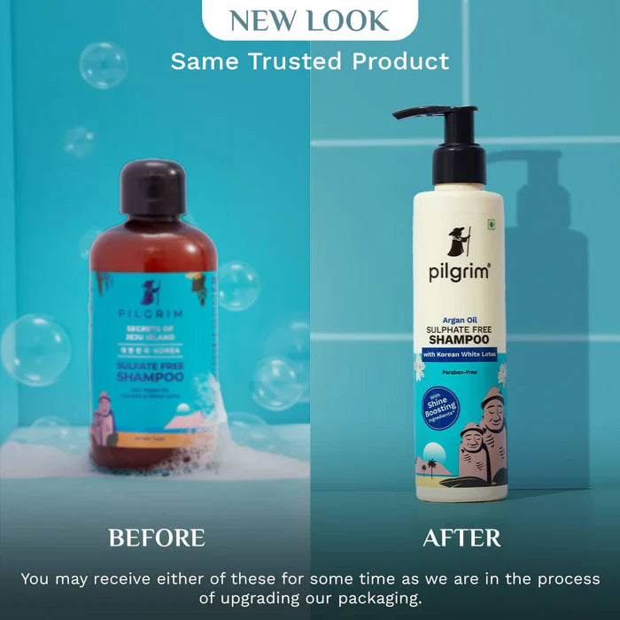 Pilgrim Cosmetics Sulphate Free Hair Shampoo with Argan Oil, Camellia & White Lotus 200 ml | 6.8 fl.oz
