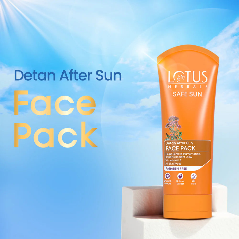 Lotus Herbals Cosmetics Safe Sun DeTAN After Sun Face Pack 100g