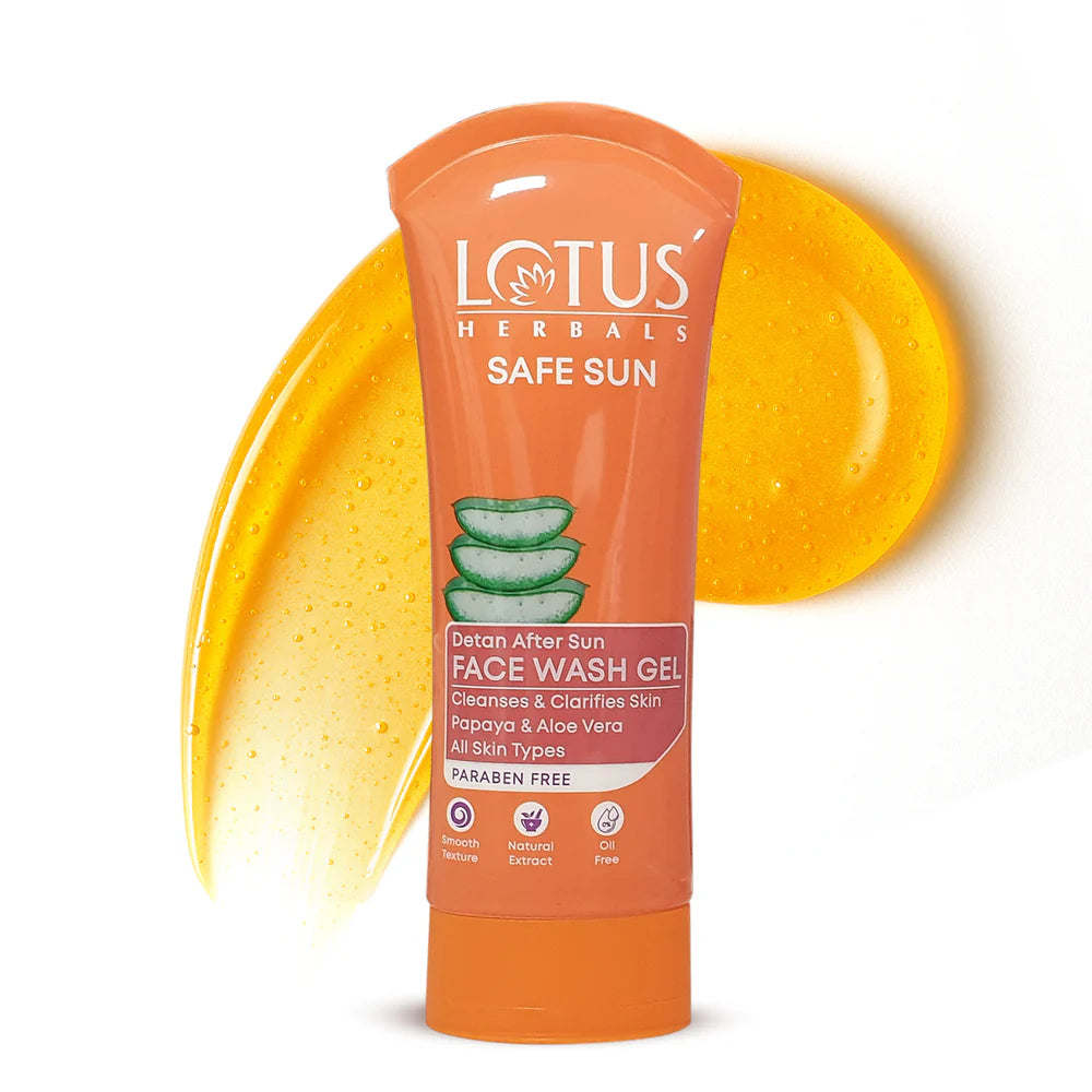Lotus Herbals Cosmetics Safe Sun DeTAN Facewash Gel 100g