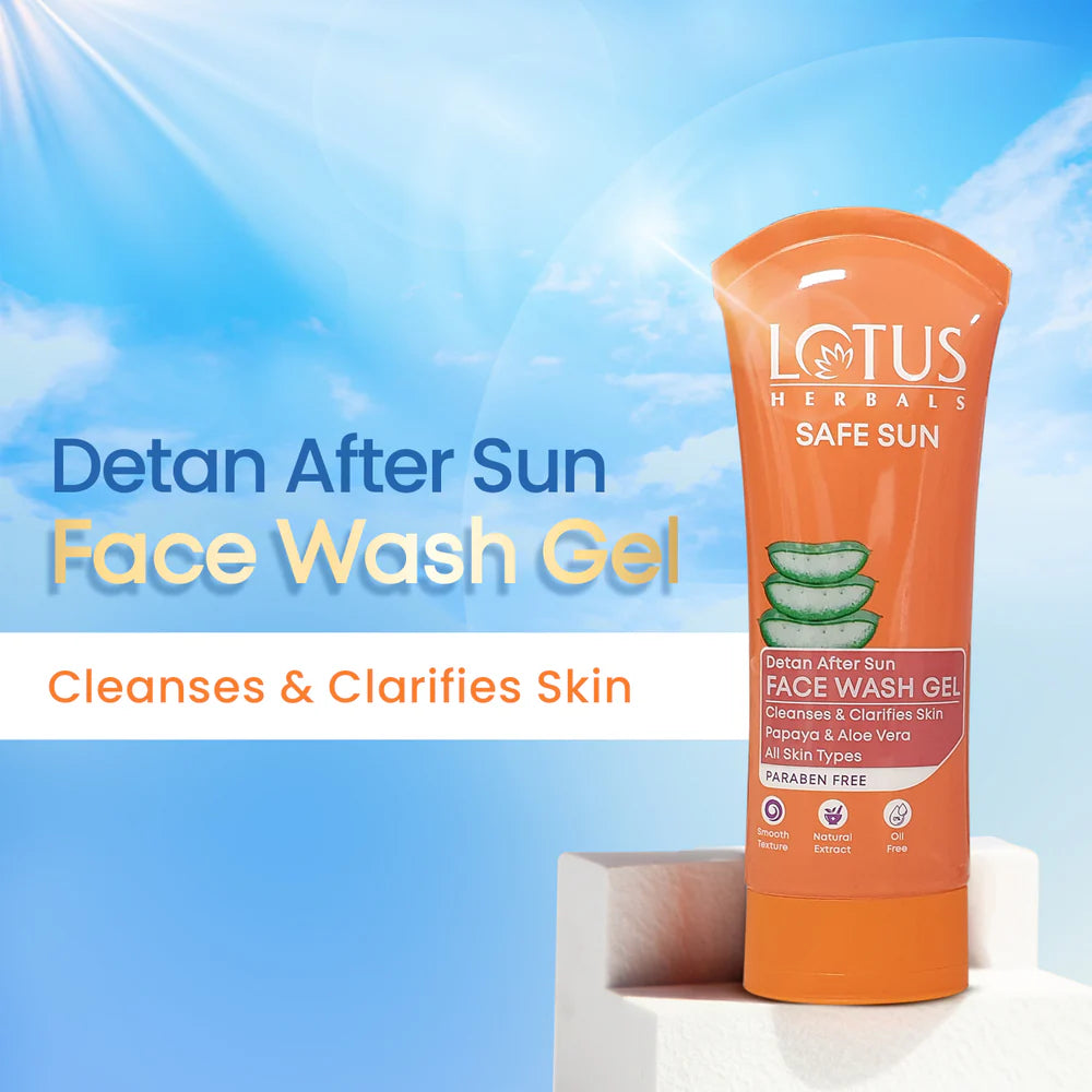 Lotus Herbals Cosmetics Safe Sun DeTAN Facewash Gel 100g