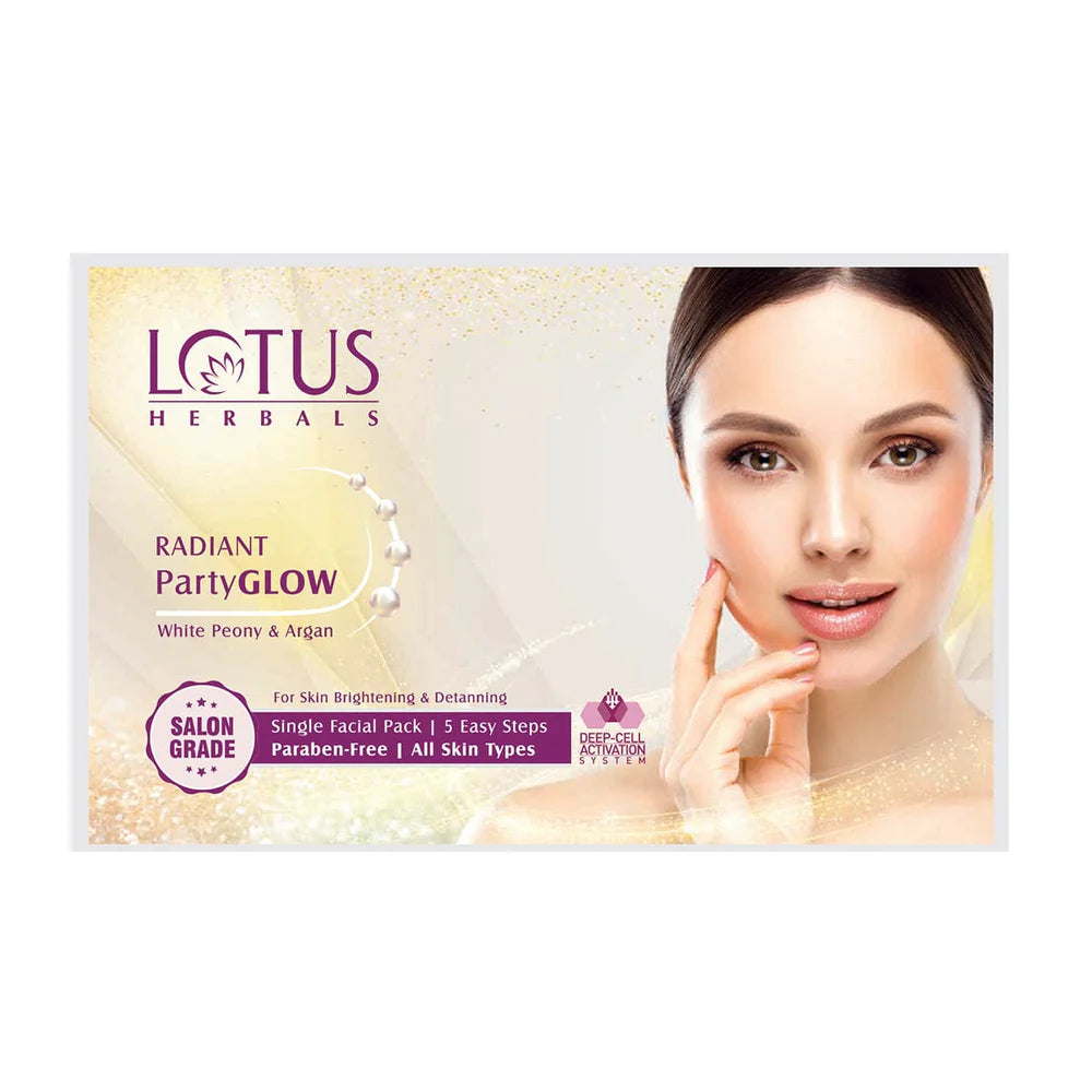 Lotus Herbals Cosmetics Radiant Party Glow White Peony and Argan Facial Kit