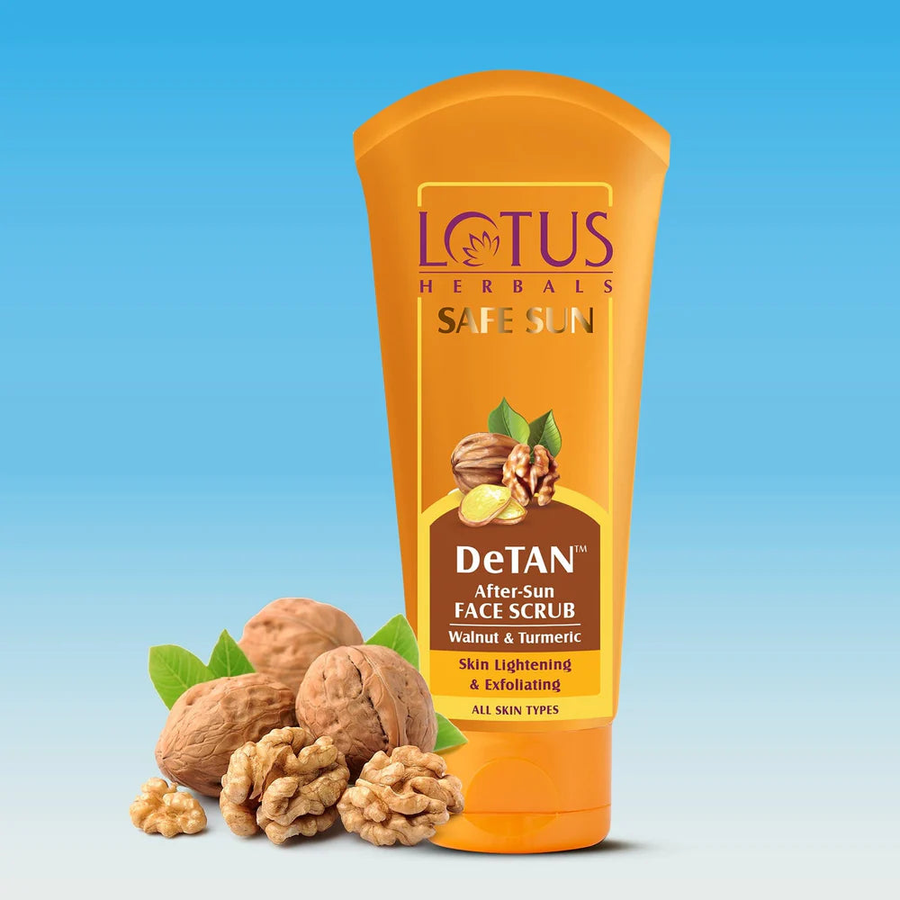 Lotus Herbals Cosmetics Safe Sun DeTan After Sun Face Scrub 100g