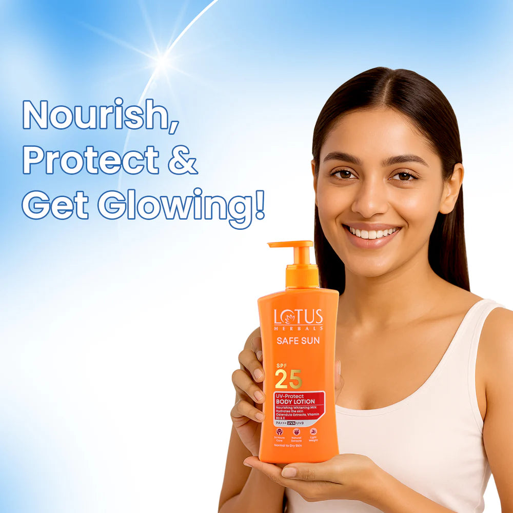 Lotus Herbals Cosmetics Safe Sun UV Protect Body Lotion SPF 25 PA+++ 250ml