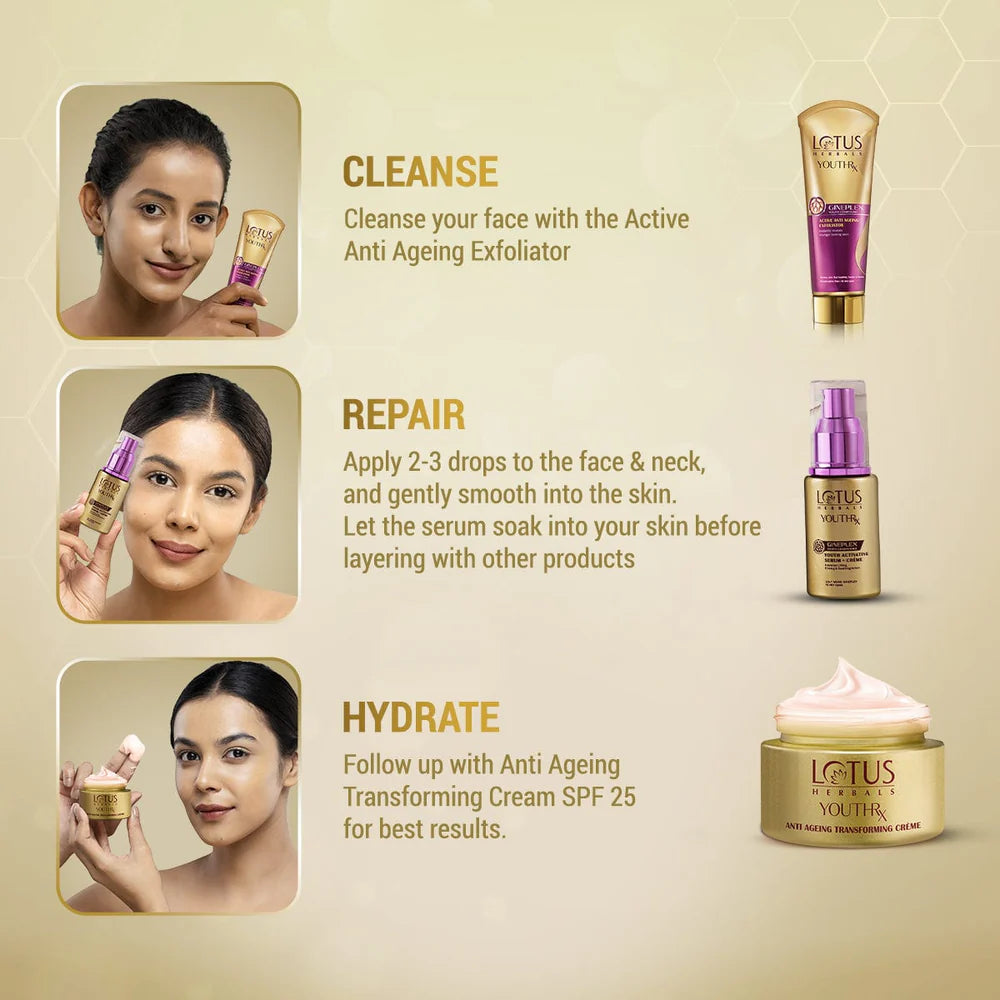 Lotus Herbals Cosmetics YouthRx Youth Activating Serum + Cream 30ml