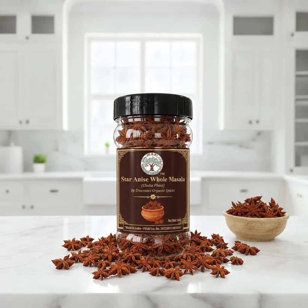 Trueroots Organic Spices Star Anise (Chakri Phool) Whole Masala 140g