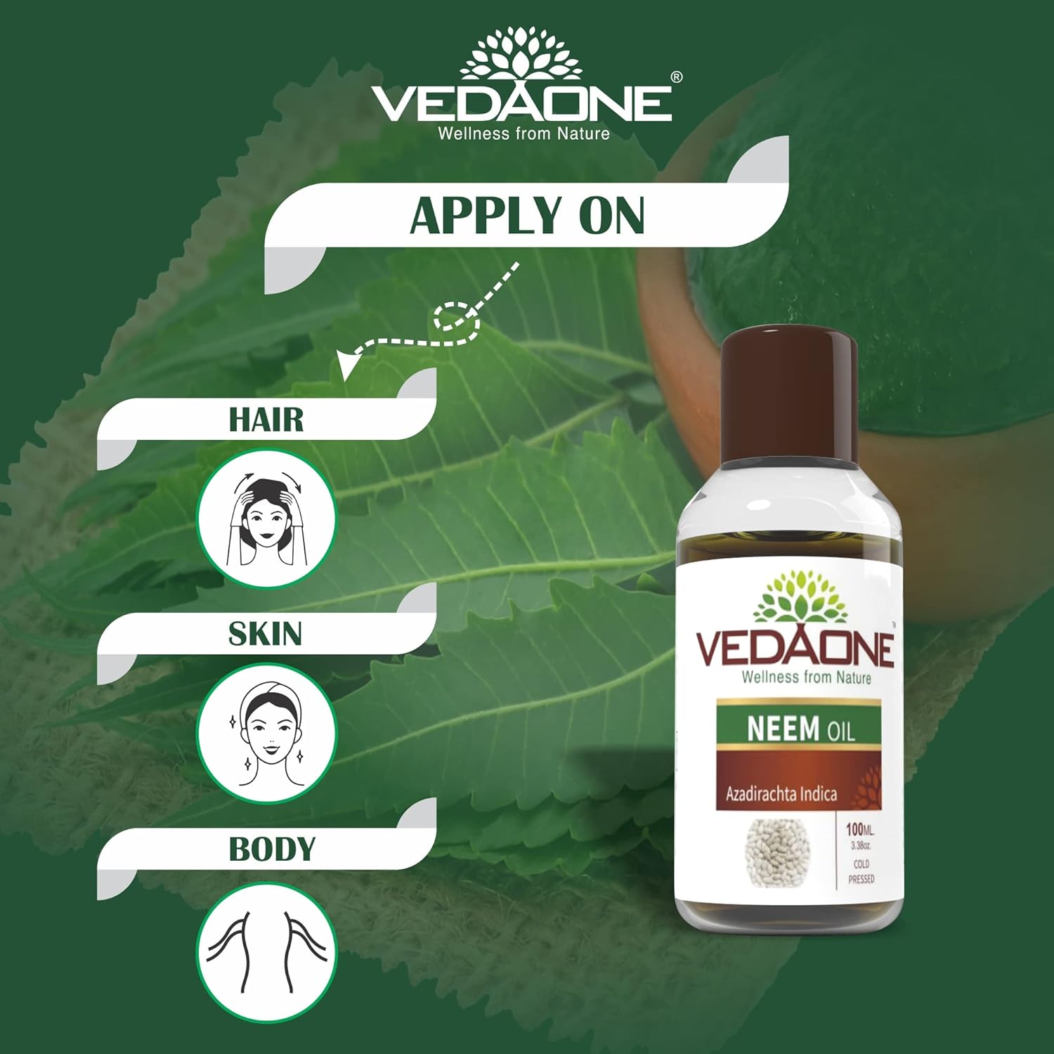 Vedaone Ayurvedic Natural Undiluted Neem Oil 100ml