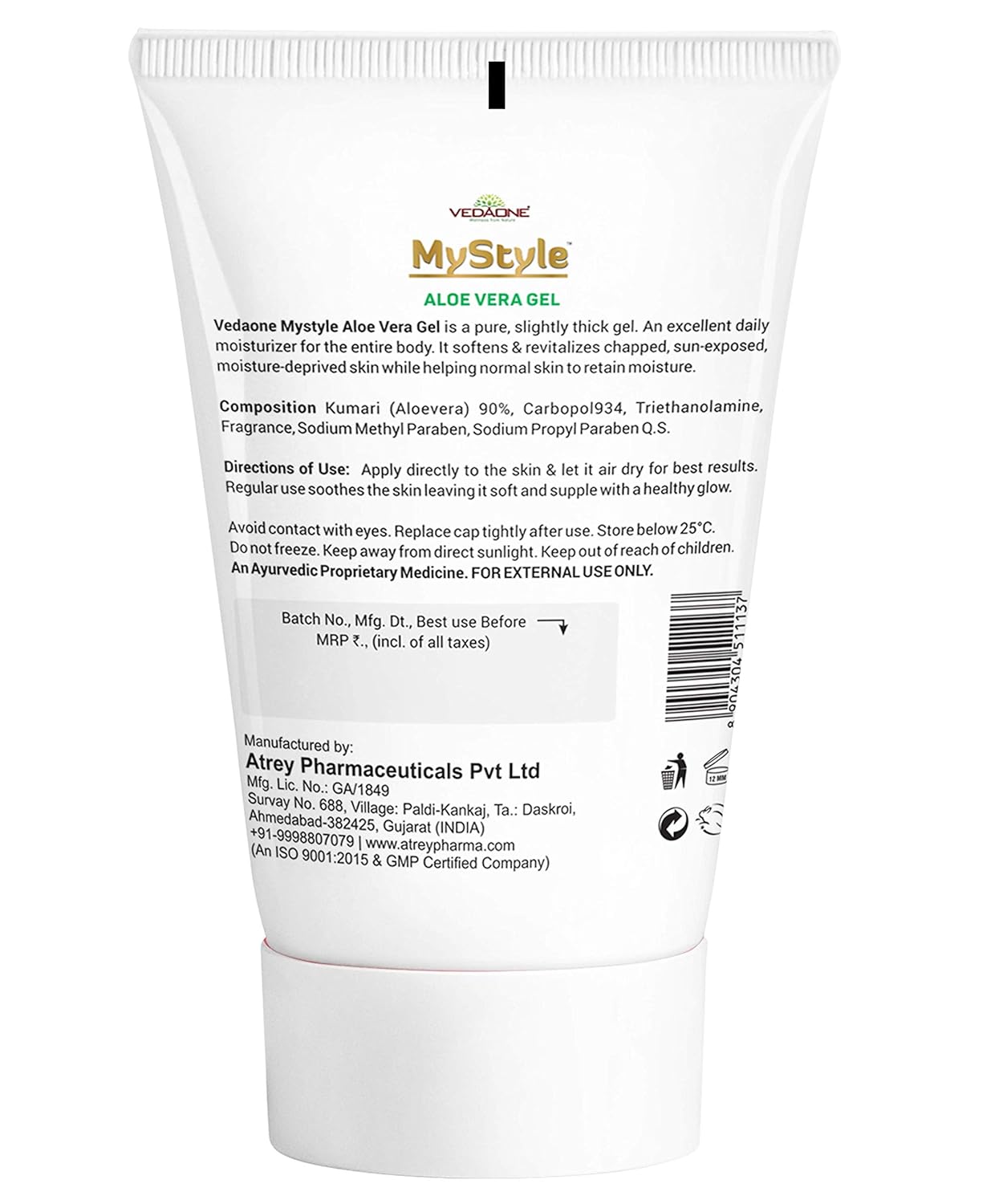 Vedaone Beauty Mystyle Aloe Vera Gel 100g