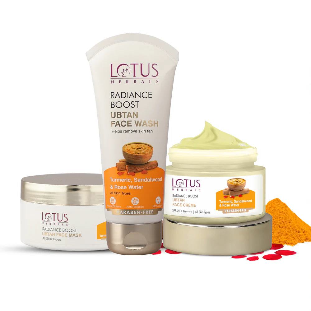 Lotus Herbals Cosmetics Tan Free Glow with 3X Ubtan Combo
