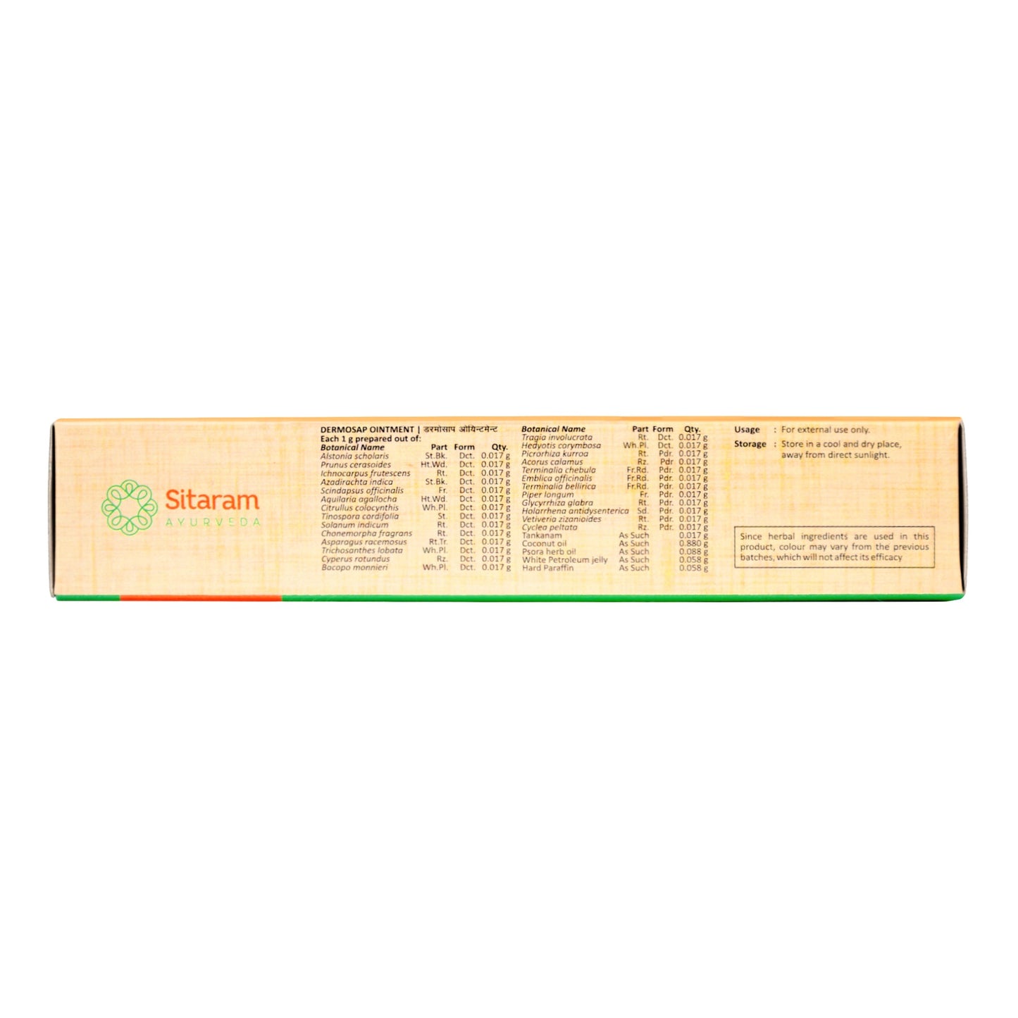 2 X Sitaram Ayurveda Dermosap Ointment 15gm