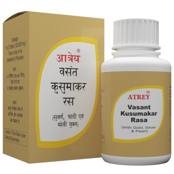 Atrey Ayurvedic Suvarna Vasant Kusumakar Ras Gold Tablets