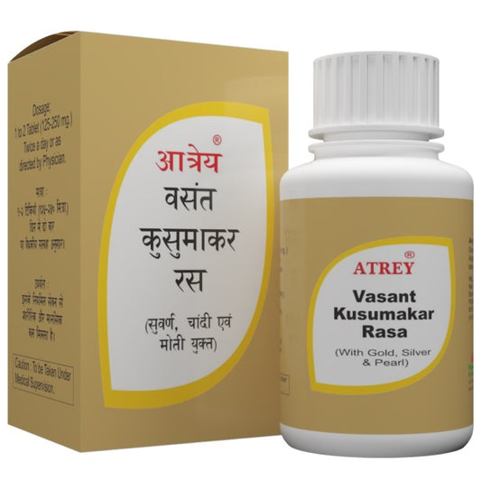 Atrey Ayurvedic Suvarna Vasant Kusumakar Ras Gold Tablets