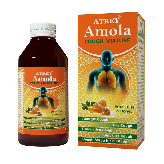 Atrey Ayurvedic Amola Cough Mixture with Tulsi & Honey For Common Cold & Cough Syrup