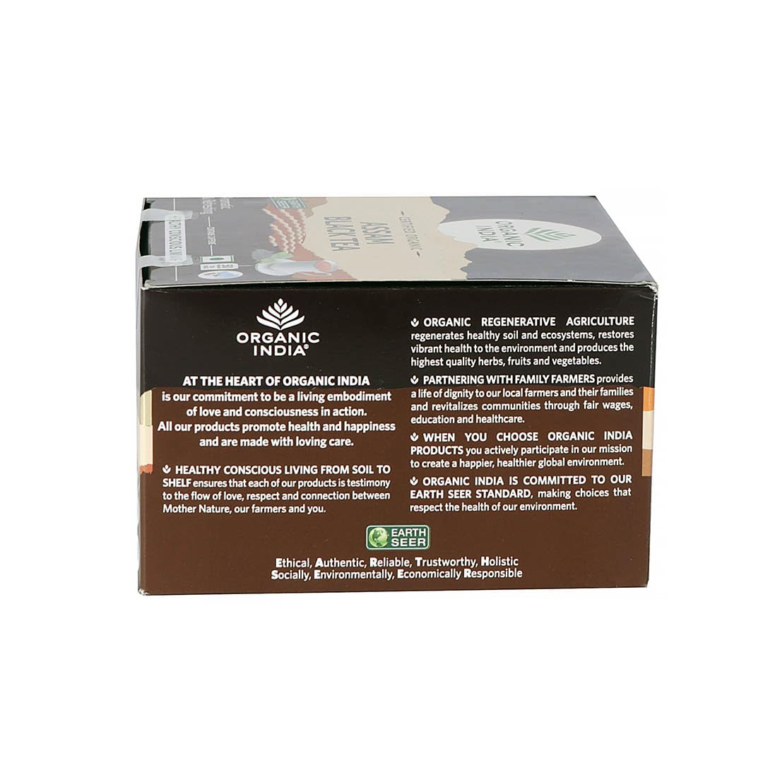 Organic India Assam Black 25 Tea bags,50 Teabags & 100 Teabags