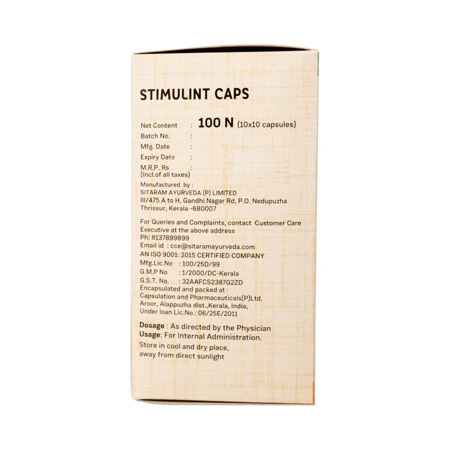 Sitaram Ayurveda Stimulint 100 Capsules