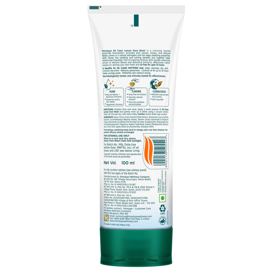 Himalaya Oil Clear Lemon Face Wash