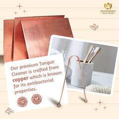 Maharishi Ayurveda Copper Tongue Cleaner For Effective Bacteria & Plaque Removal 1 Count