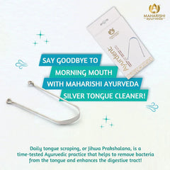 Maharishi Ayurveda Silver Tongue Cleaner for Effective Bacteria & Plaque Removal 1 Count