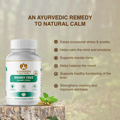 Maharishi Ayurveda Worry Free Stress and Anxiety Management Solutions 60 Tablets